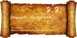 Hagymásy Herold névjegykártya